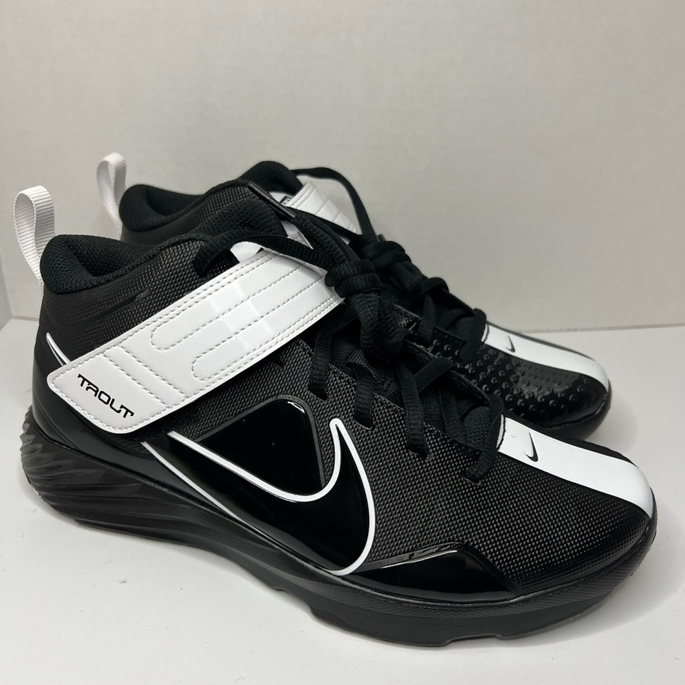 Nike Force Trout 7 Turf BG Black White Baseball Cleats YOUTH 5.5Y DC9217 005